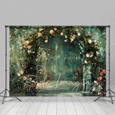 Aperturee - Aperturee Green Wall Plant Floral Arch Wedding Photo Backdrop